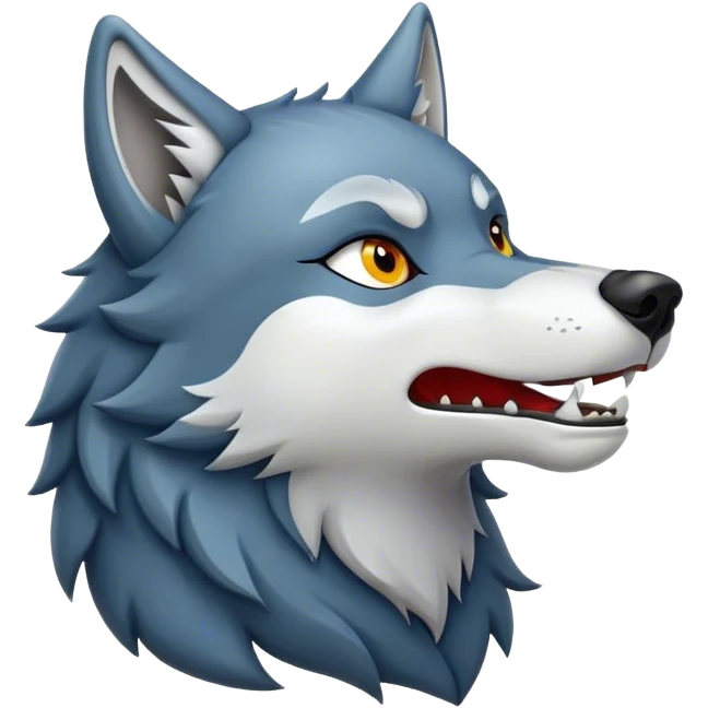 Wolf howling emoji