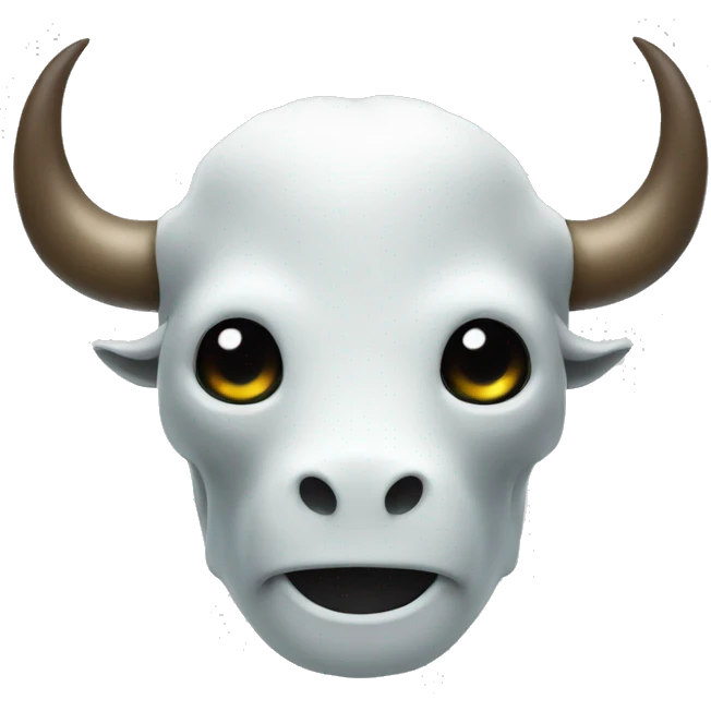Ghost with bull ring and horns emoji