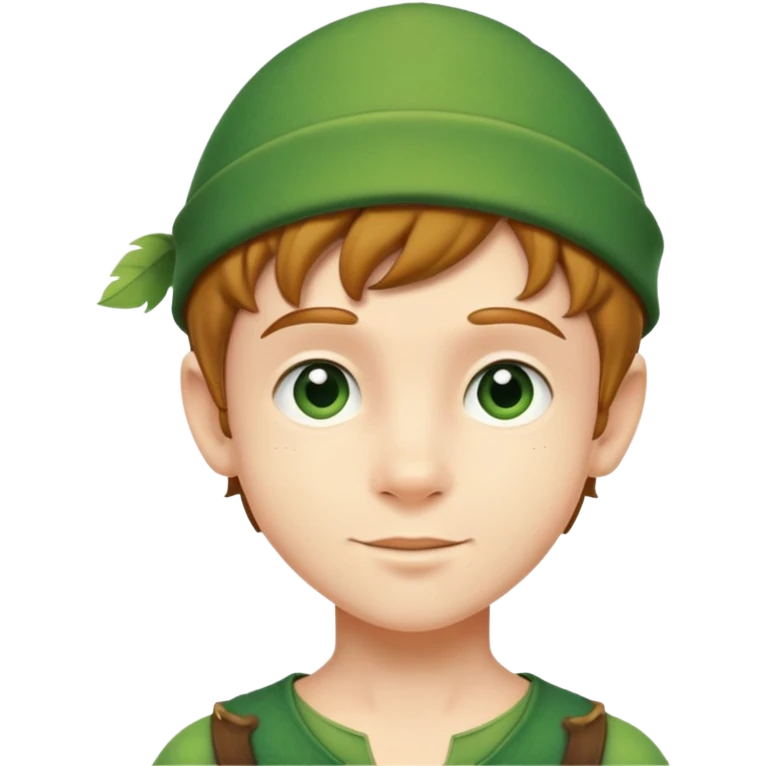 peter pan character in green outfit with hat emoji