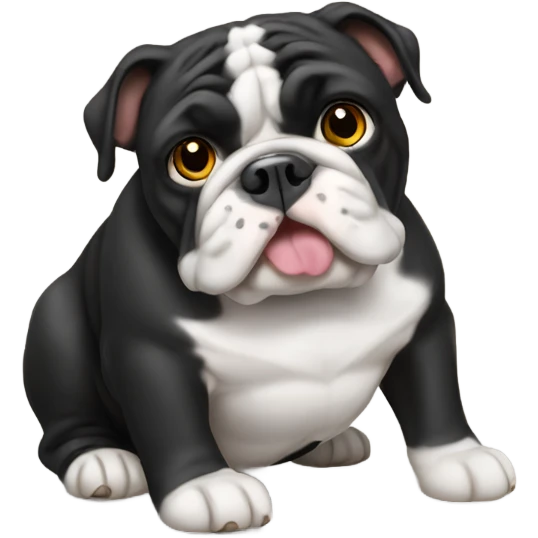 Black English bulldog emoji