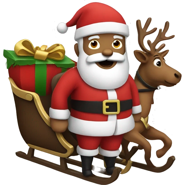 santa and his sleigh emoji