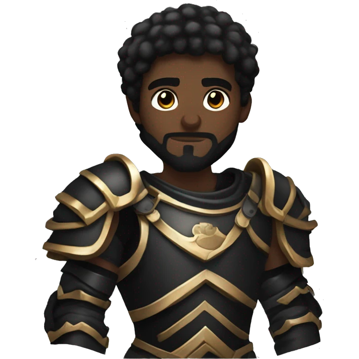 gladiator human male in black armor rpg fantasy emoji