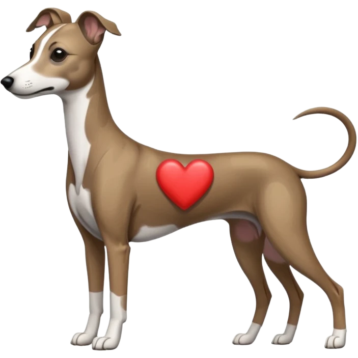 brindle whippet hearts emoji