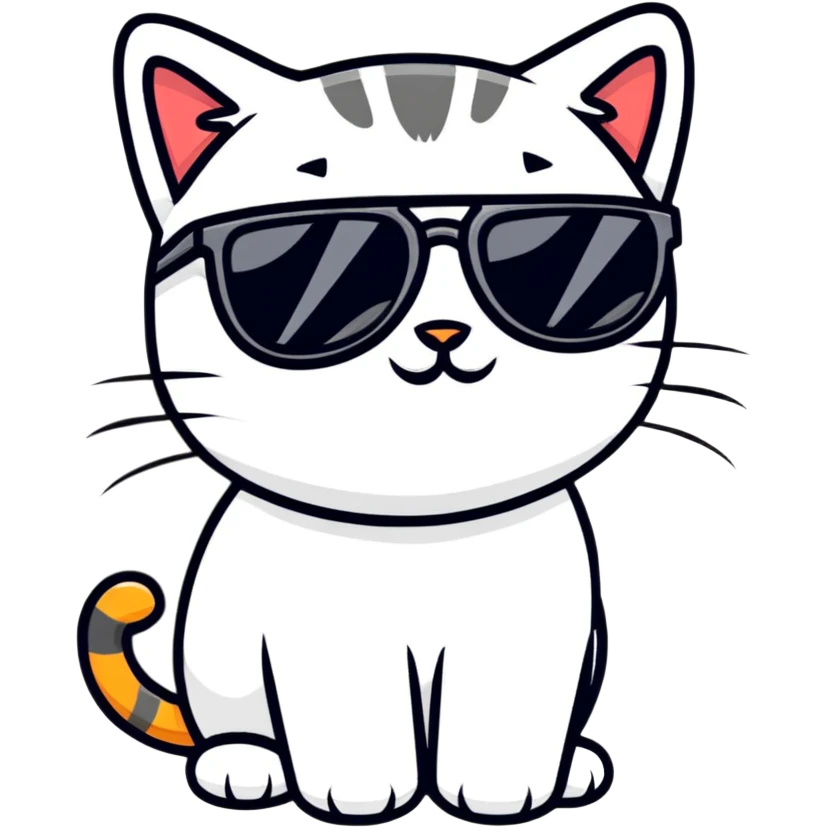 Cat with sunglasses emoji