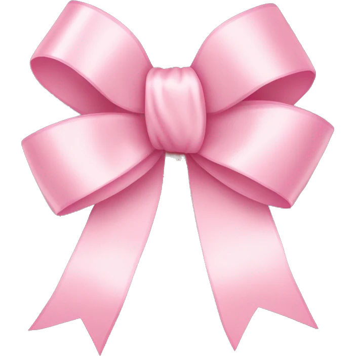 light pink ribbon bow emoji