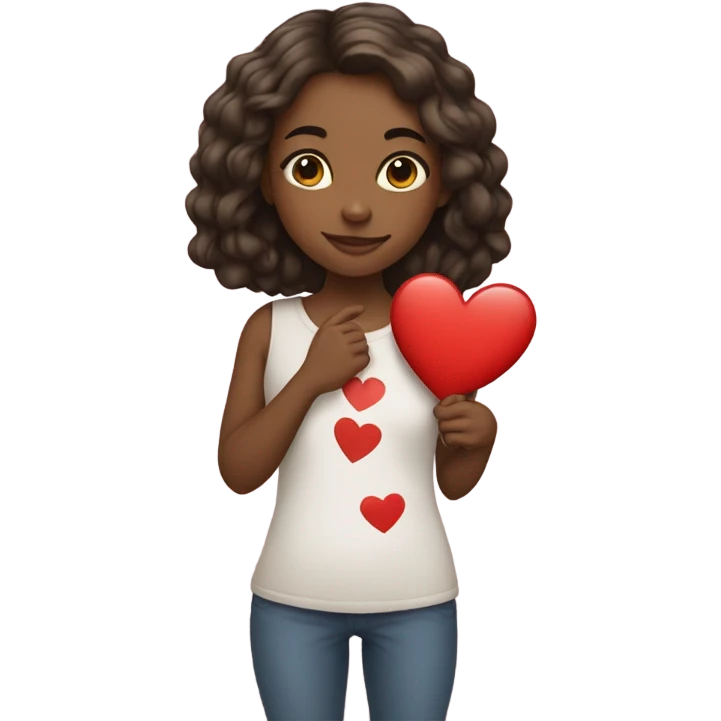 Girl with love  emoji