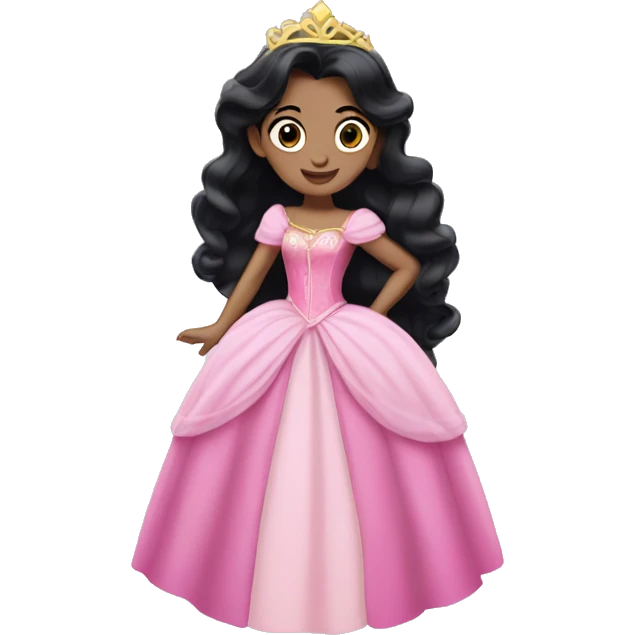 Princess aurora with black hair emoji