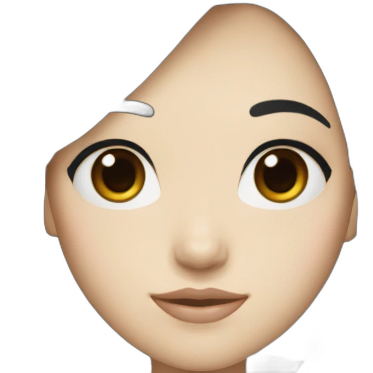 japanese girl with blue eyes and black hair emoji