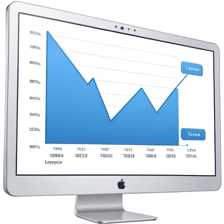 computer screen displaying a single presentation slide with a title line and chart icon emoji