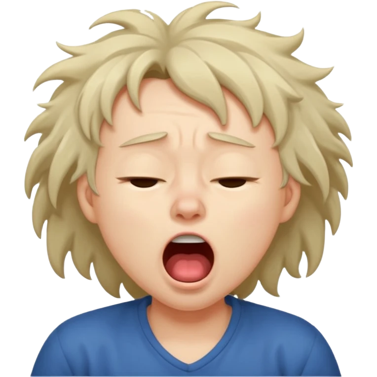yawning sleepy character emoji