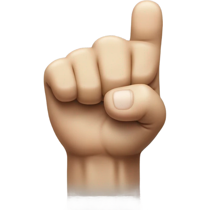 a fist facing up with index finger up emoji