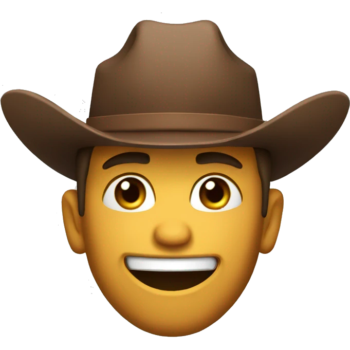 Cowboy winking emoji