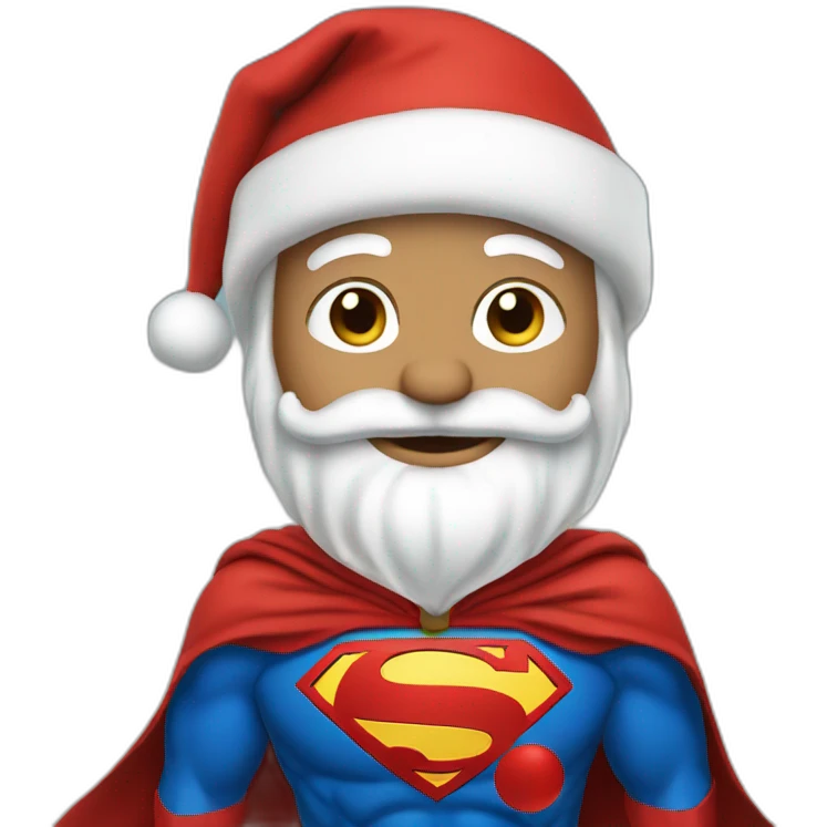 santa in superman costume emoji