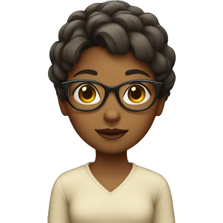 girl with glasses  emoji
