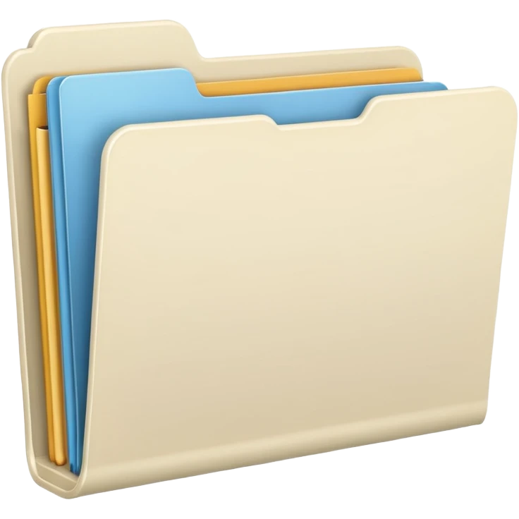 ivory colored Folder standing emoji
