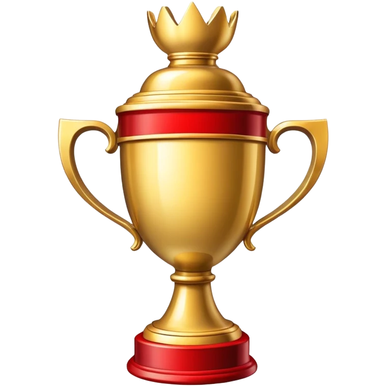 championship trophy cup with red details emoji
