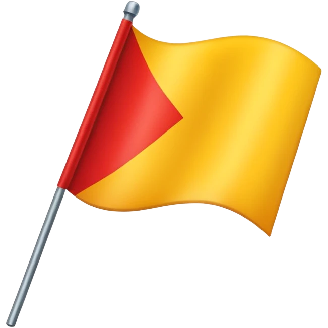  yellow and red flag  emoji