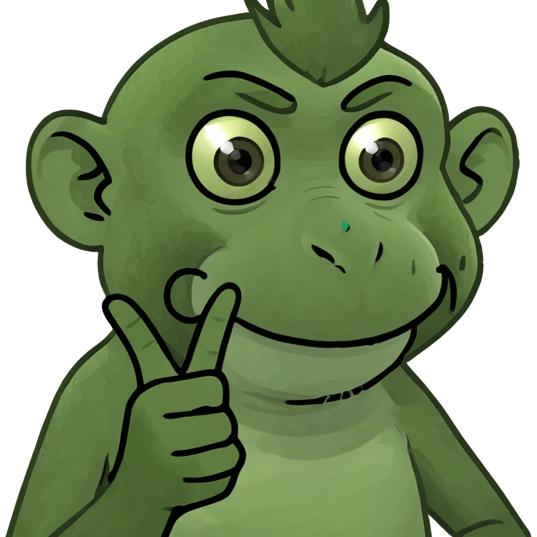 Monkey with the middle finger  emoji