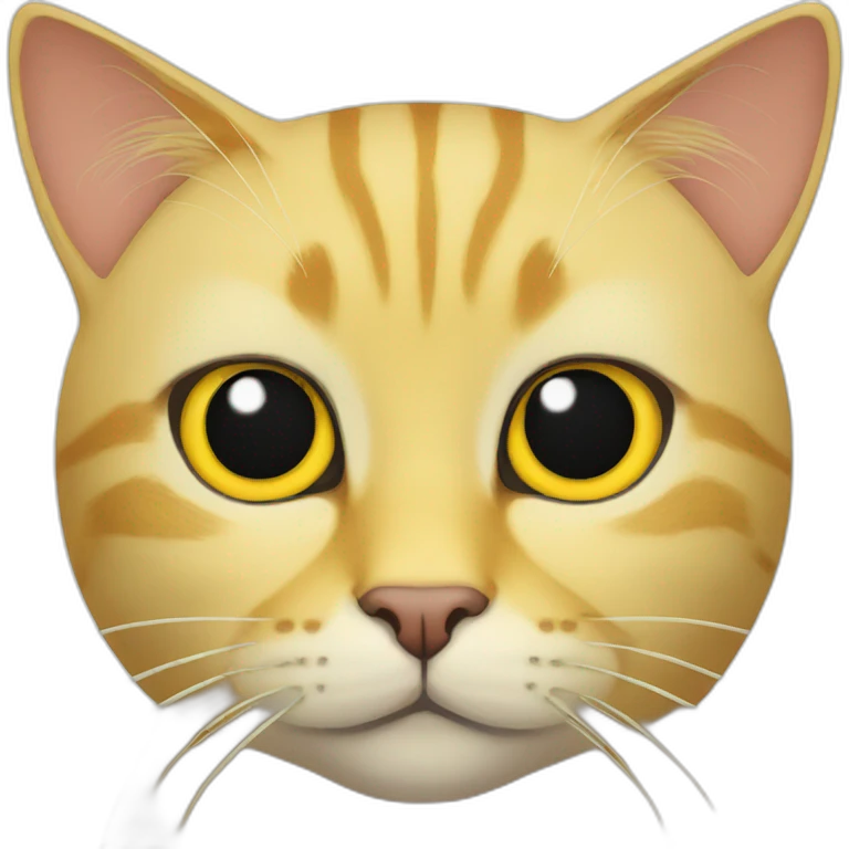 yellow cat stares at you emoji