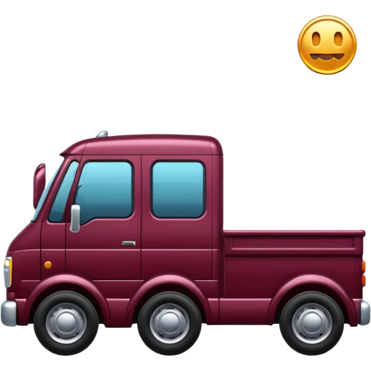 burgundy truck emoji