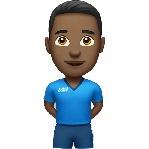 sport man in blue sport suit emoji