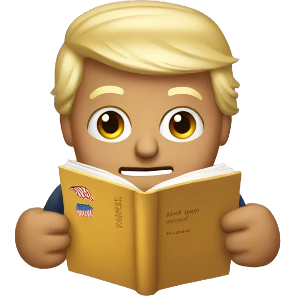 Donald trump read book emoji