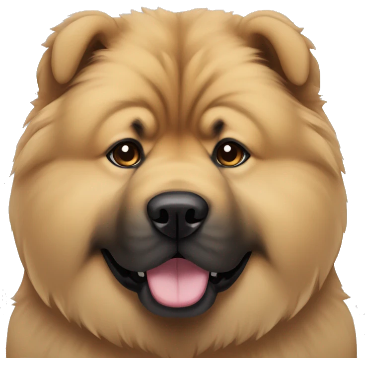 Chow-chow with black muzzle emoji