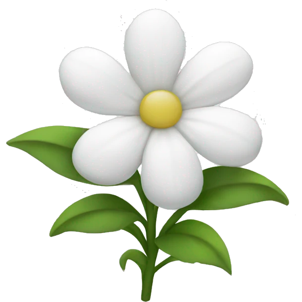 White flowers emoji
