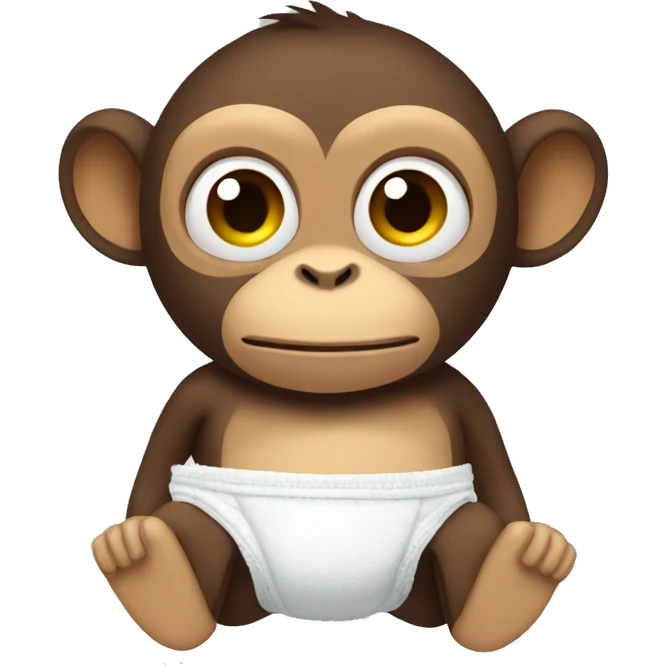 Monkey in a diaper  emoji