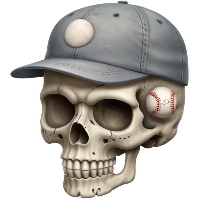 Tête de mort avec casquette emoji