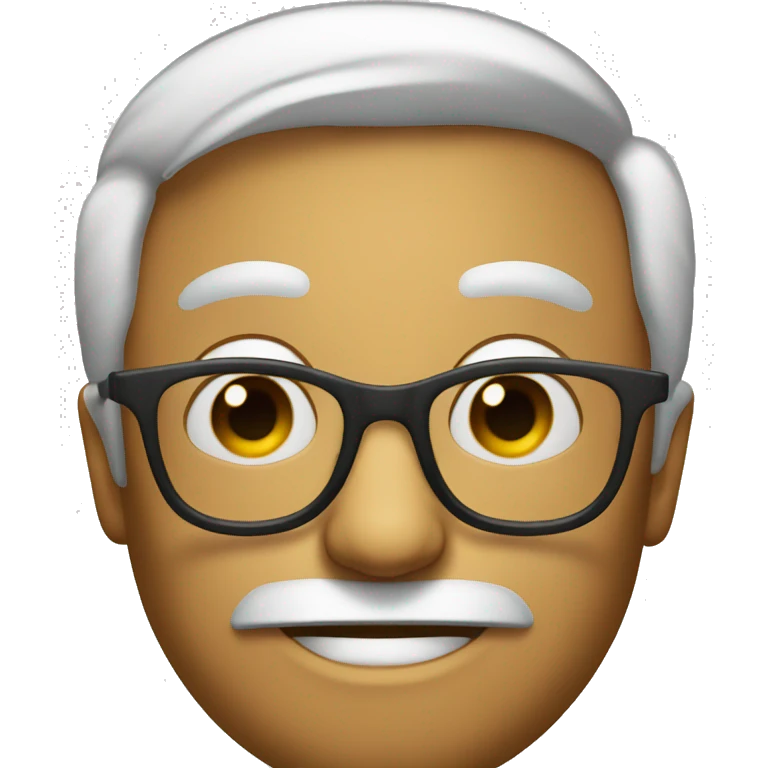 Emoji smirking with glasses poking his head emoji