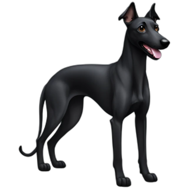 Black color greyhound malinois emoji