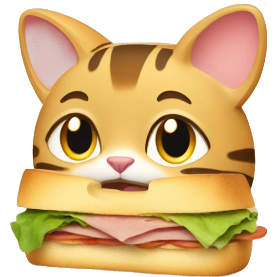 Safari cat with French sandwich  emoji