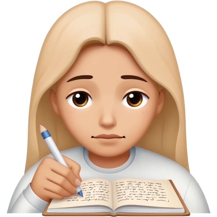 Person writing "Dear God" on paper with hopeful tearful expression emoji