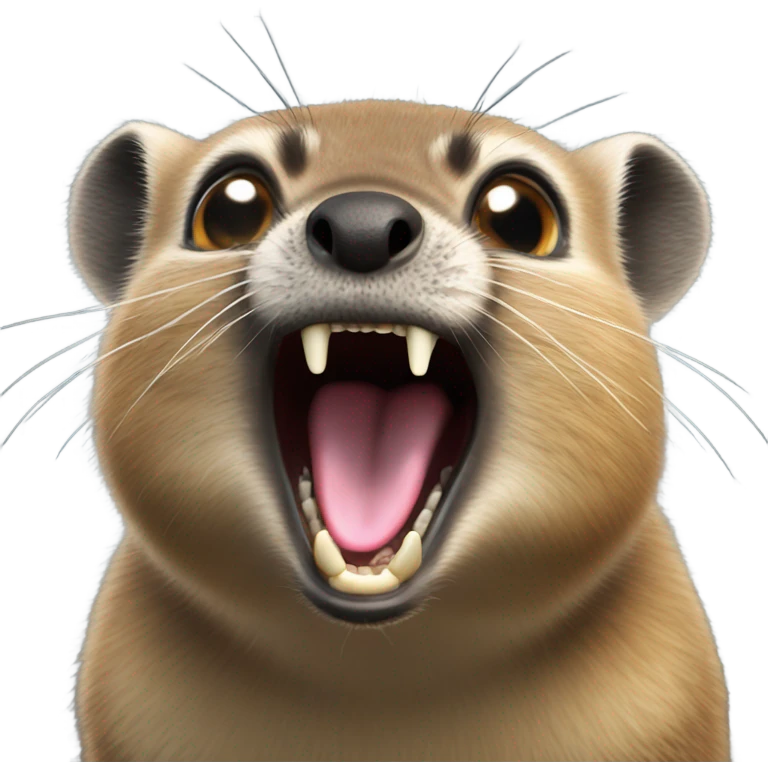 Hyrax screaming emoji