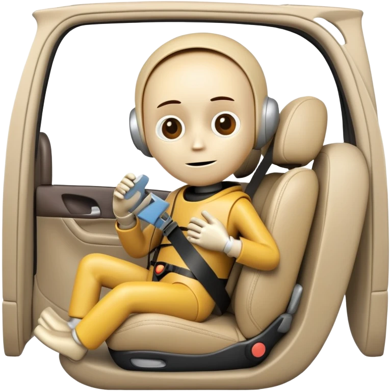 crash test dummy in the seat  emoji