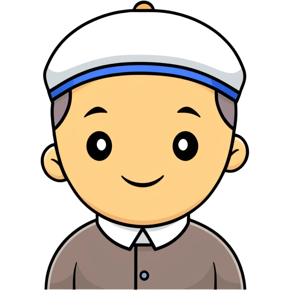 cartoonish sticker of a Jewish man wearing a kippah emoji