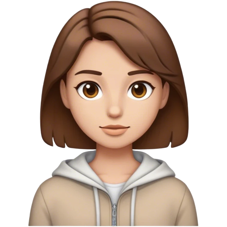 brown hair cool wears super cute clothes ears preset emoji