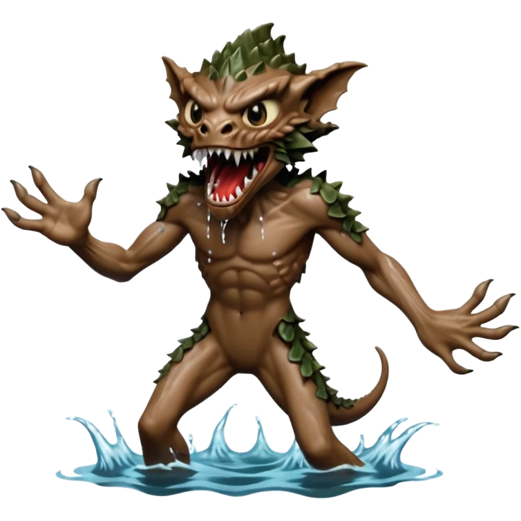 A stranger things demogorgon that look like it is going to run away emoji