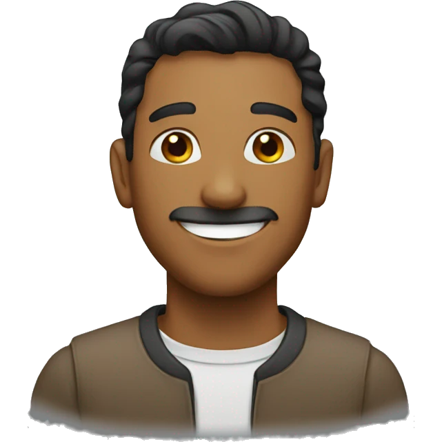 brown man smile emoji