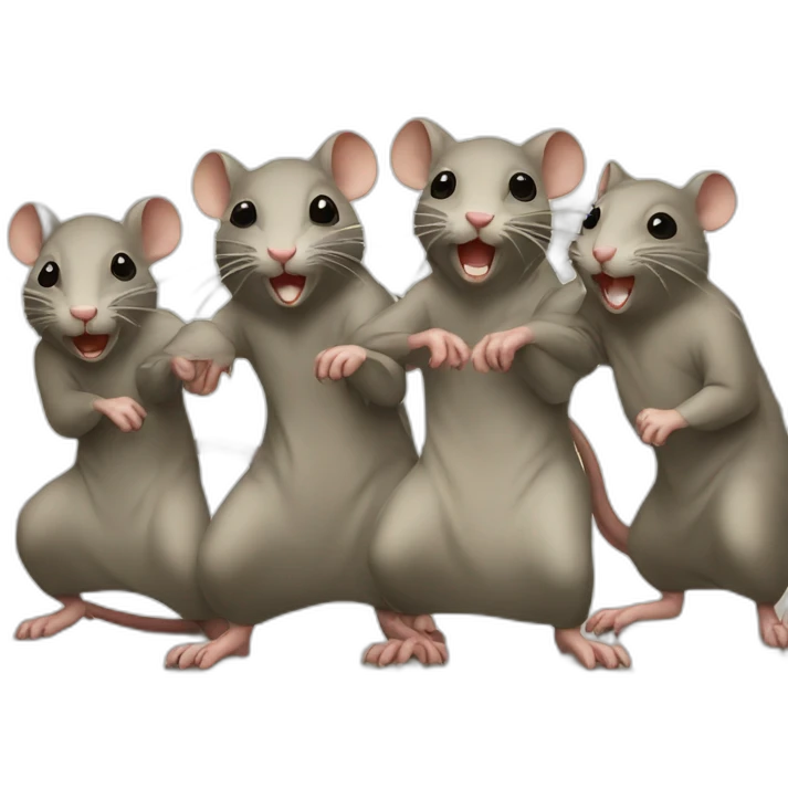 group of arabic rats fighting emoji