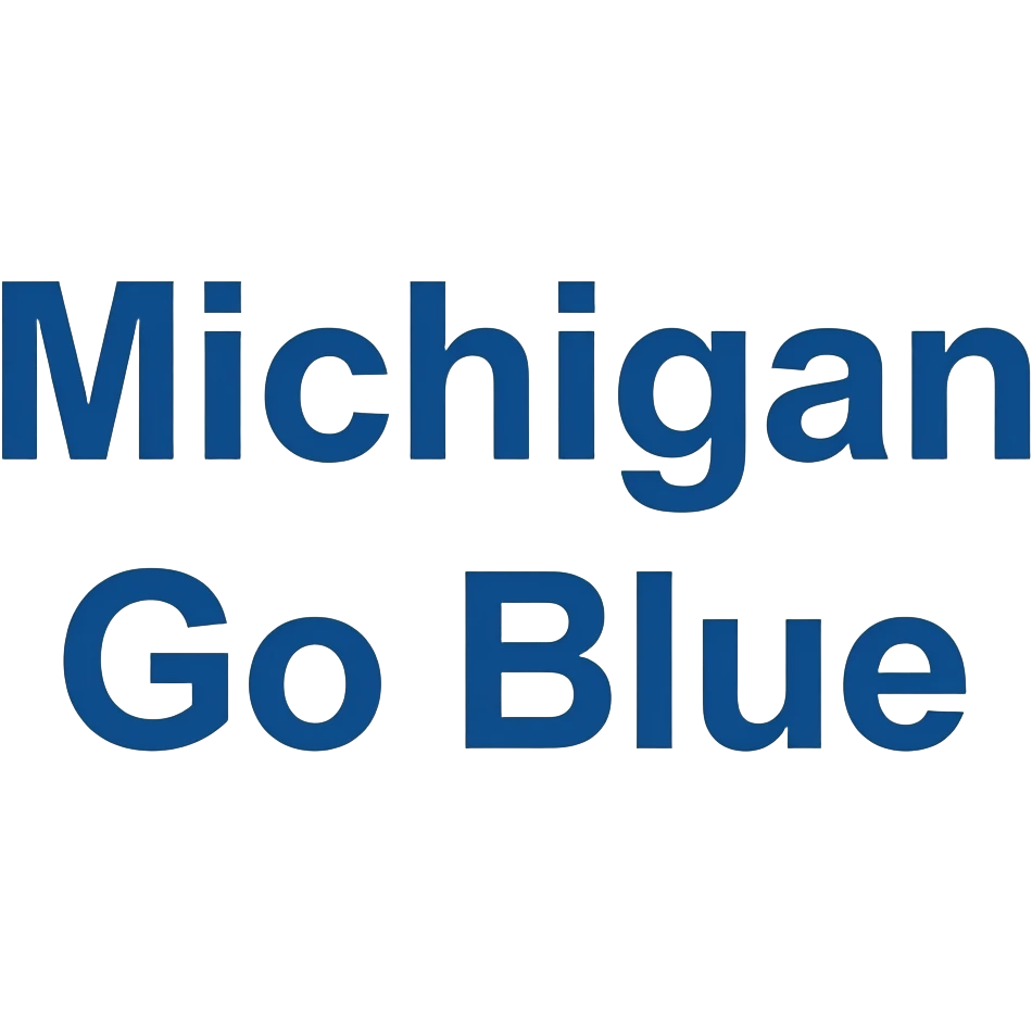 Michigan go blue emoji