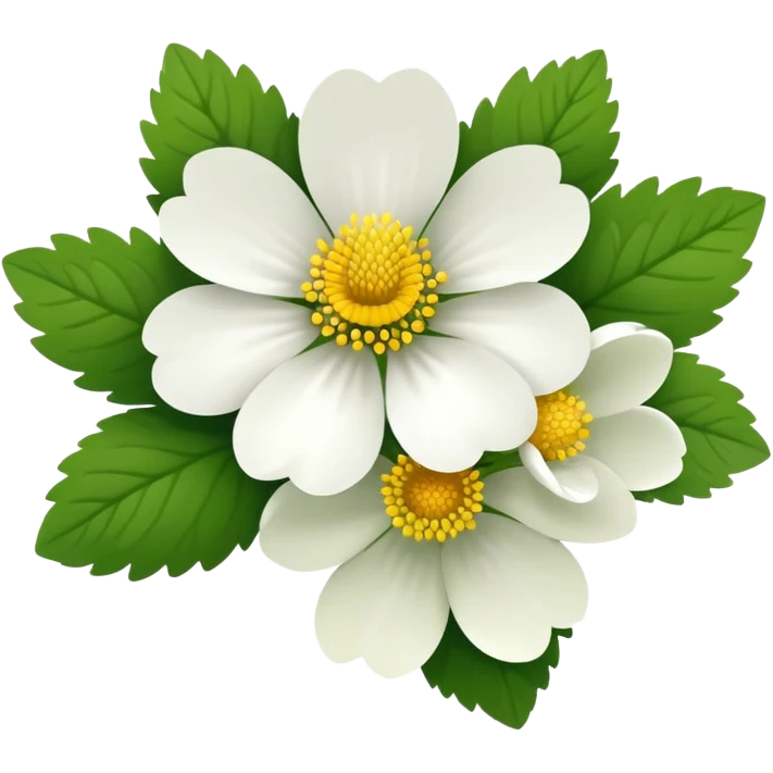 A Strawberry flower emoji