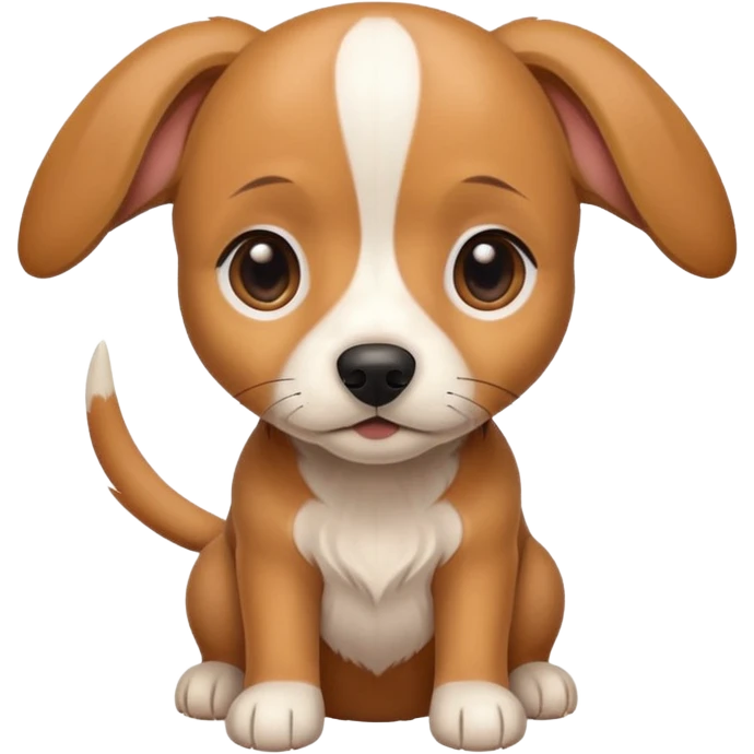 Mix breed puppy that is part dachshund beagle and chihuahua emoji