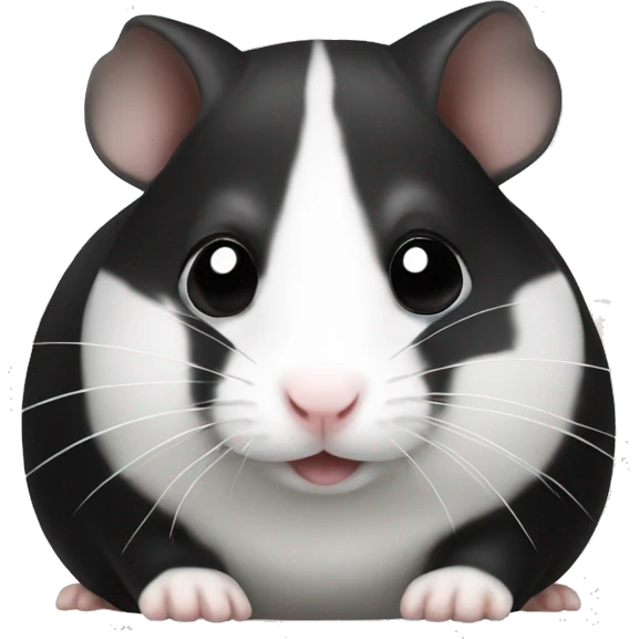 Black White hamster emoji