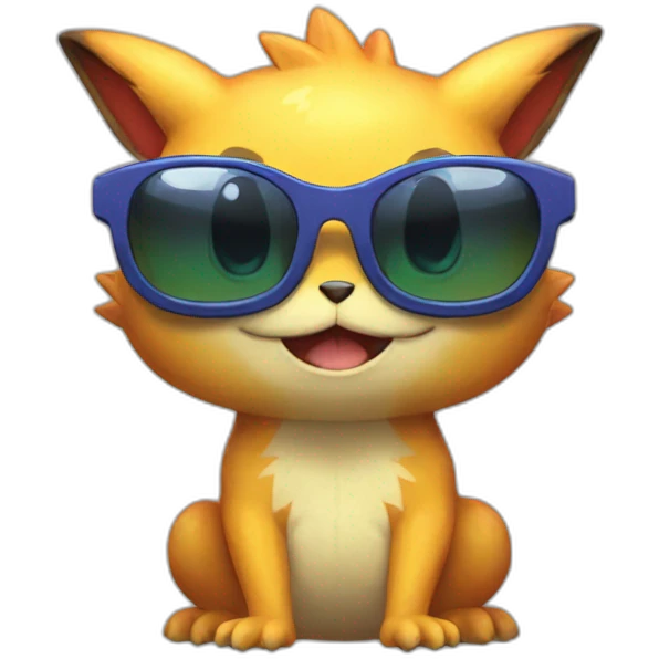 Pokemon Dracaufeu-with-sun-glasses emoji