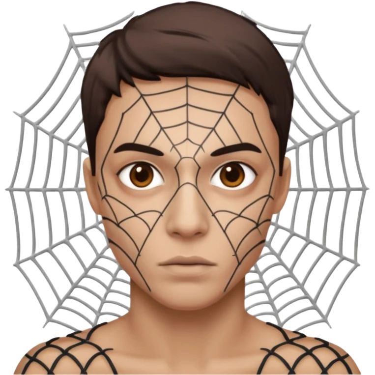 spider make net in face emoji