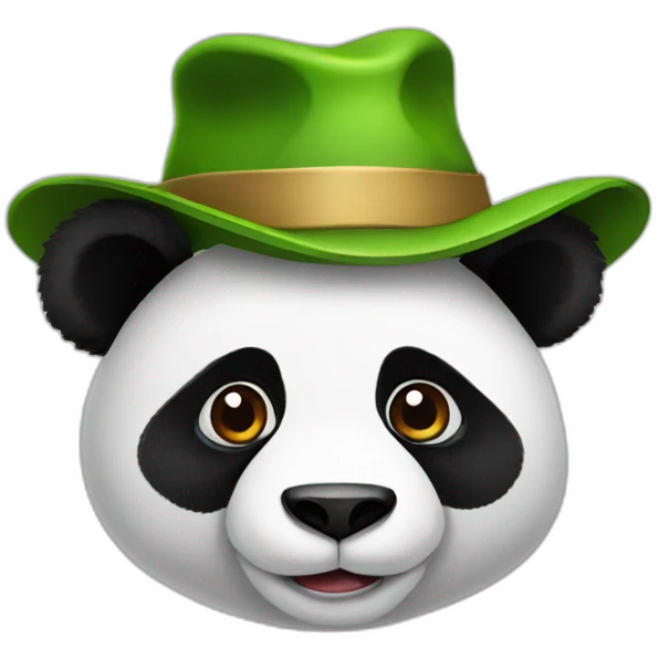 Panda whit a hat  emoji