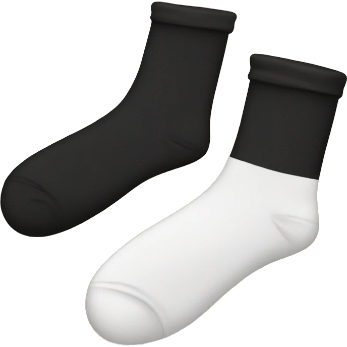  Plain Black  very long socks emoji