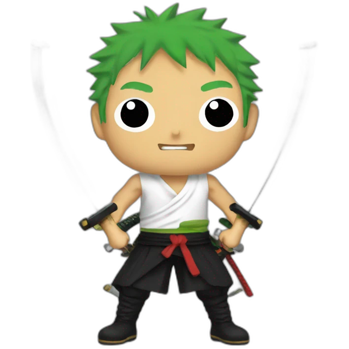 Zoro with 3 katana one piece emoji